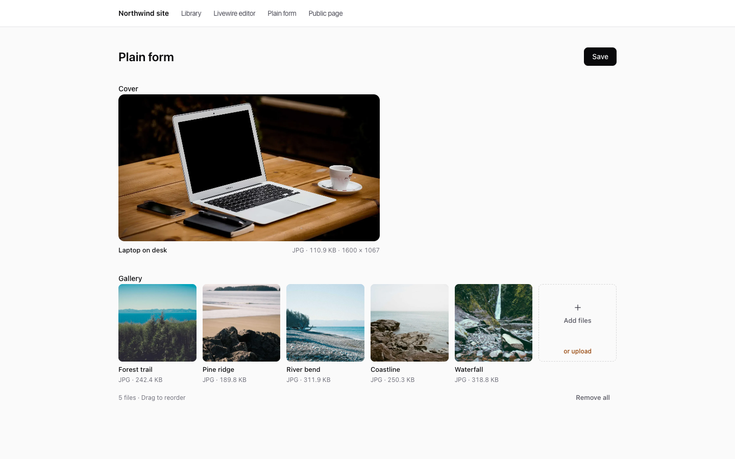 Picker on a plain HTML form